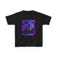 Personalized Birthday Roblox Inspired Rivals Gamer Tee — Custom Name & Age, Kids Heavy Cotton T-Shirt