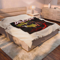 Personalized Soccer Blanket with Name & Photo Custom Ronaldo Inspired Blanket Soccer Gift for Kids