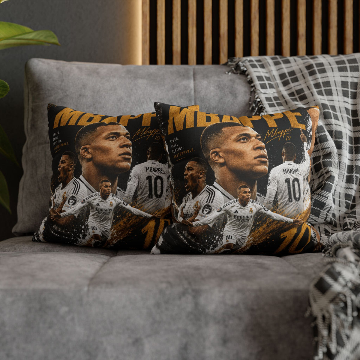 Mbappé Inspired Pillowcase Soccer Pillow Cover 1 Piece