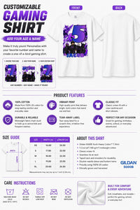 Personalized Birthday Roblox Inspired Rivals Gamer Tee — Custom Name & Age, Kids Heavy Cotton T-Shirt